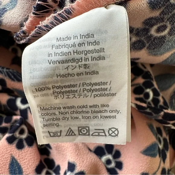 J. Crew Women’s V-Neck Long Sleeve Peplum Blouse Pink Size 6 - Picture 10 of 15